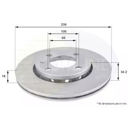 Stabdžių diskas  COMLINE ADC1413V