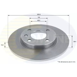 Stabdžių diskas  COMLINE ADC1403