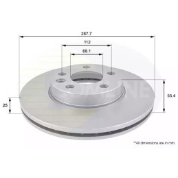 Stabdžių diskas  COMLINE ADC1418V