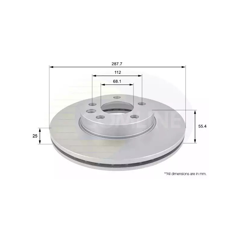 Stabdžių diskas  COMLINE ADC1418V