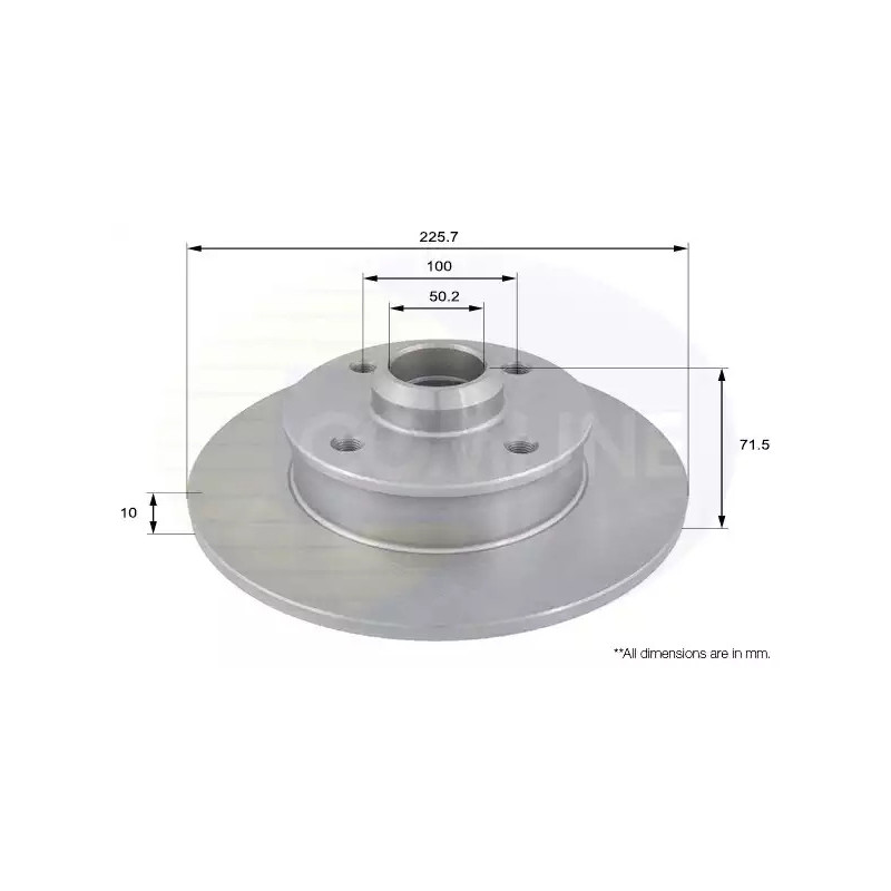 Stabdžių diskas  COMLINE ADC1416