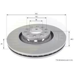 Stabdžių diskas  COMLINE ADC1431V