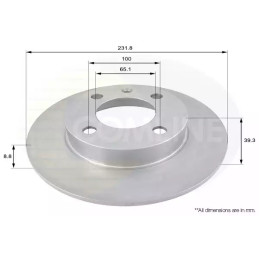 Stabdžių diskas  COMLINE ADC1439