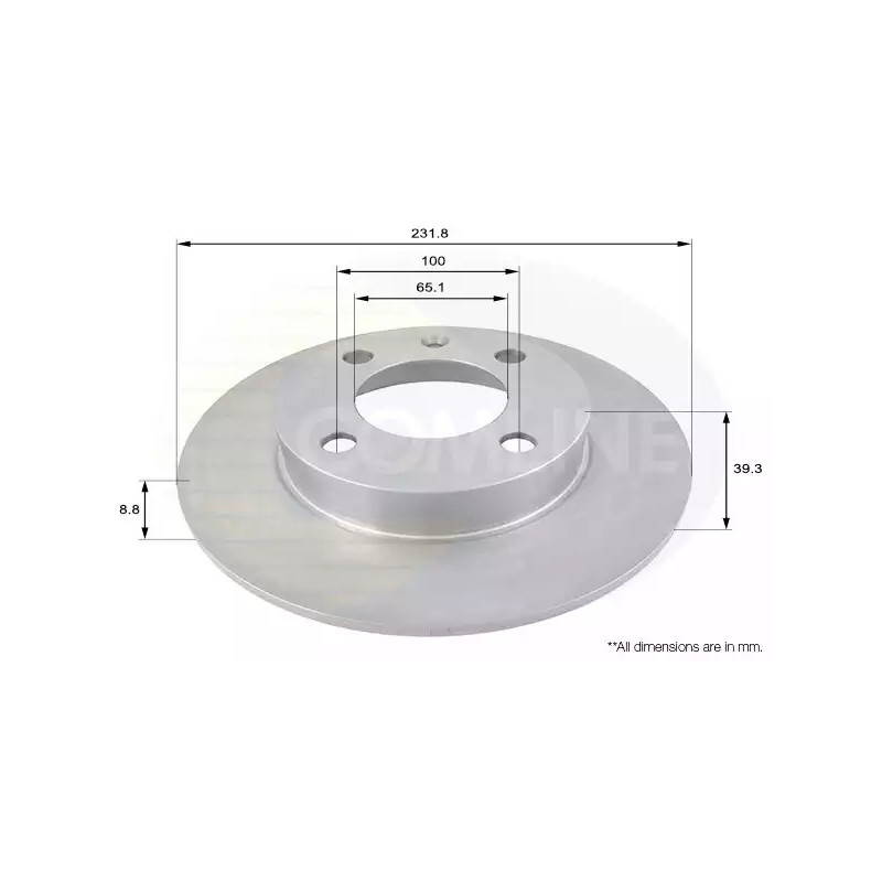 Stabdžių diskas  COMLINE ADC1439