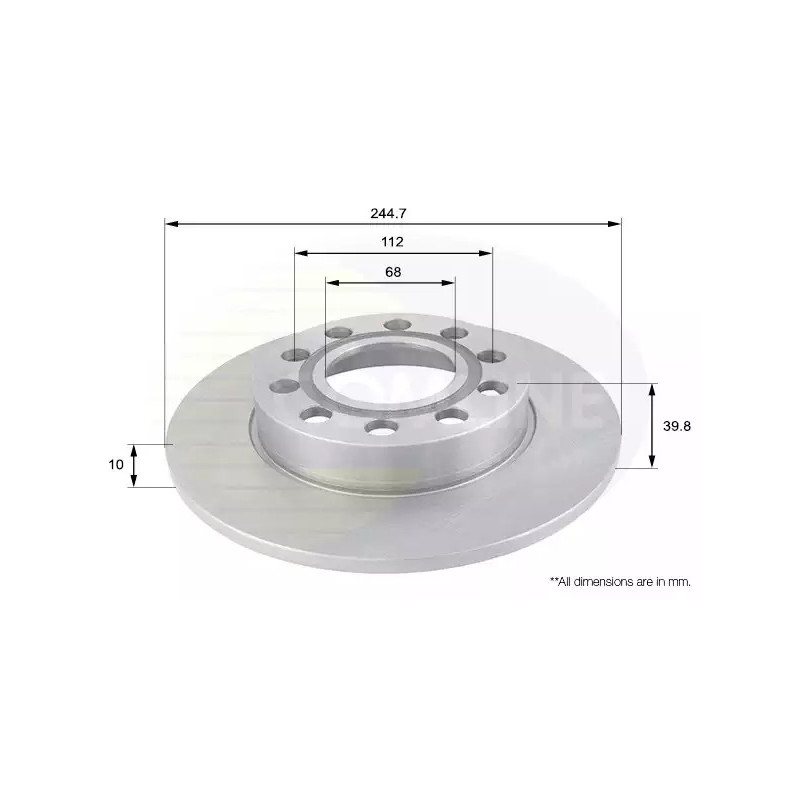 Stabdžių diskas  COMLINE ADC1446