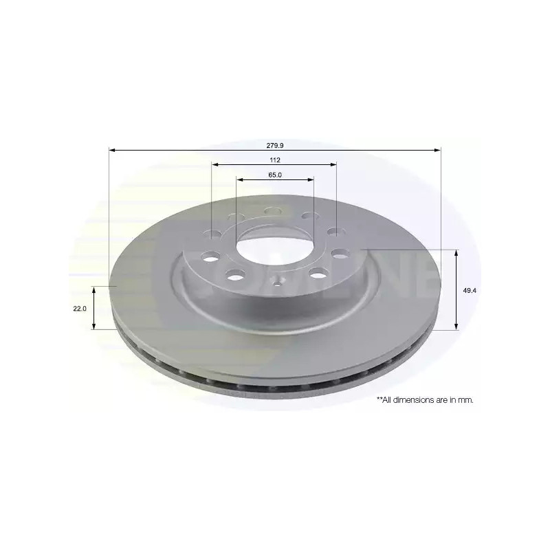 Stabdžių diskas  COMLINE ADC1456V