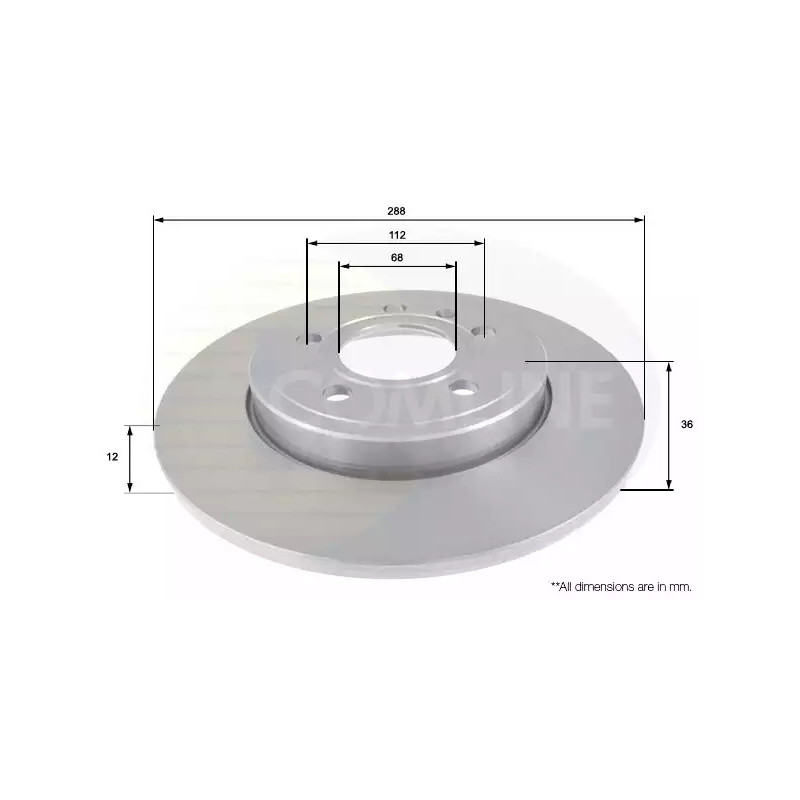 Stabdžių diskas  COMLINE ADC1468