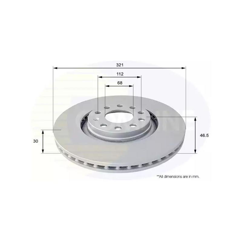 Stabdžių diskas  COMLINE ADC1473V