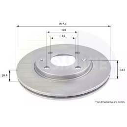 Stabdžių diskas  COMLINE ADC1506V