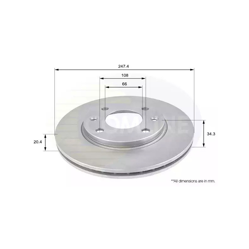 Stabdžių diskas  COMLINE ADC1506V