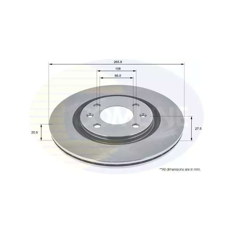 Stabdžių diskas  COMLINE ADC1504V