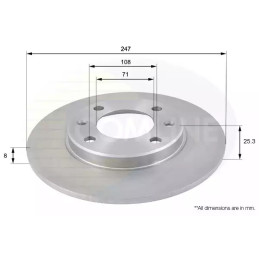 Stabdžių diskas  COMLINE ADC1512