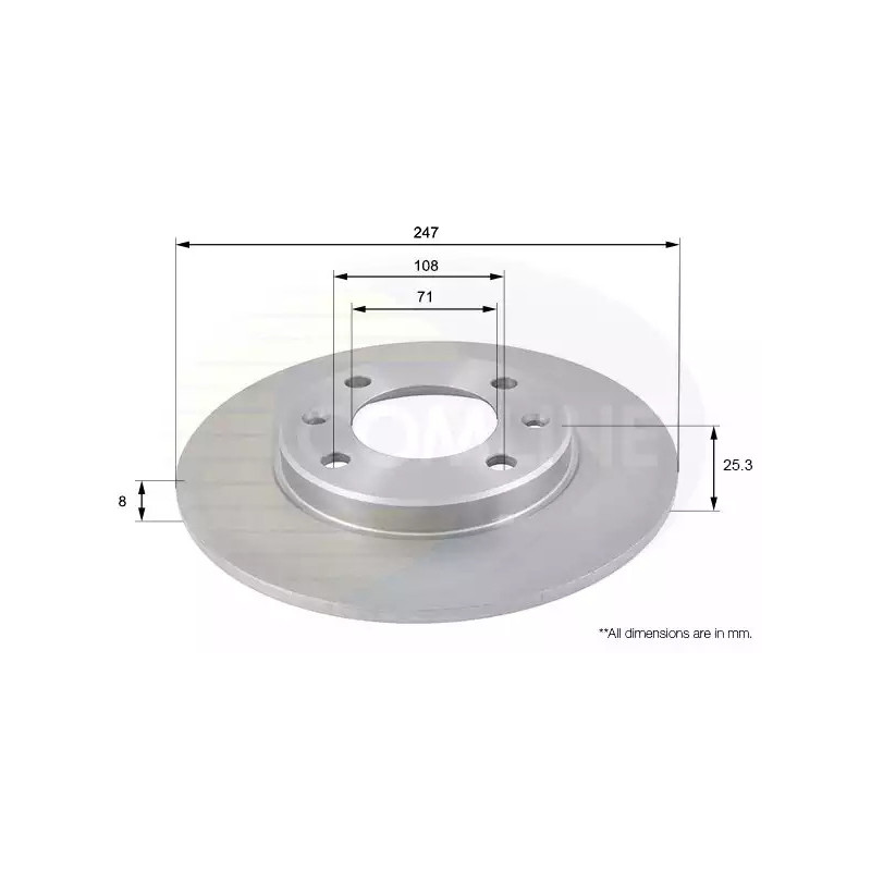 Stabdžių diskas  COMLINE ADC1512