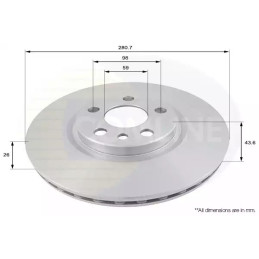Stabdžių diskas  COMLINE ADC1522V