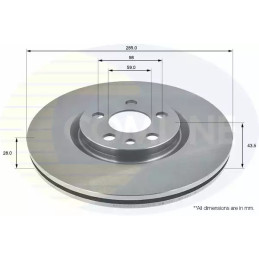 Stabdžių diskas  COMLINE ADC1546V