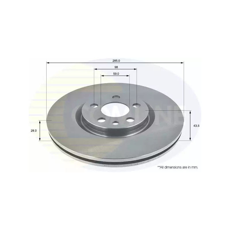 Stabdžių diskas  COMLINE ADC1546V