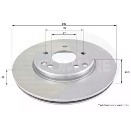 Stabdžių diskas  COMLINE ADC1603V