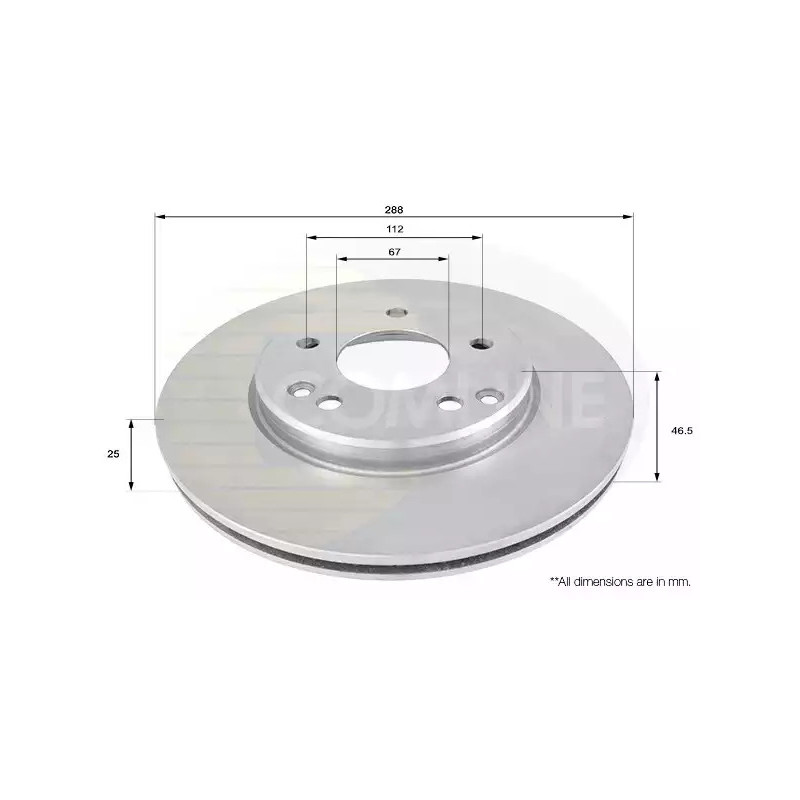 Stabdžių diskas  COMLINE ADC1603V