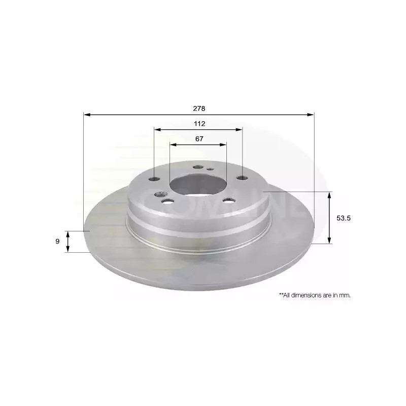 Stabdžių diskas  COMLINE ADC1616