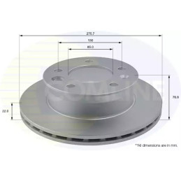 Stabdžių diskas  COMLINE ADC1610V