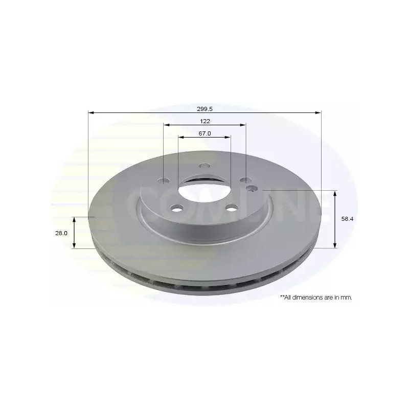 Stabdžių diskas  COMLINE ADC1627V