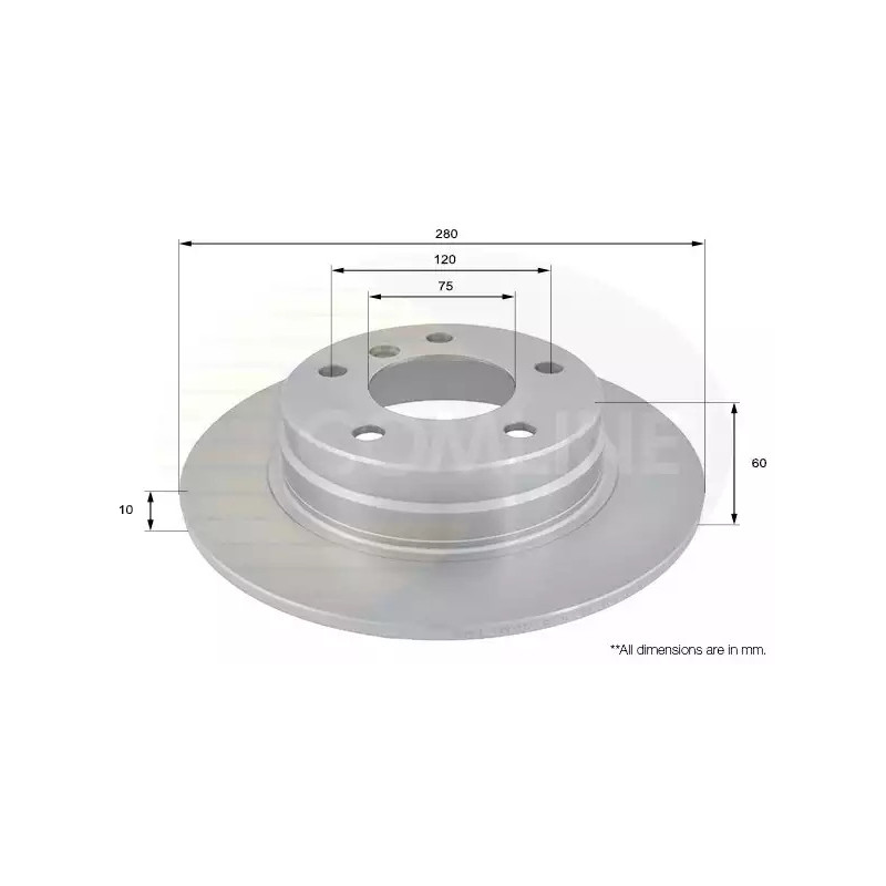 Stabdžių diskas  COMLINE ADC1706