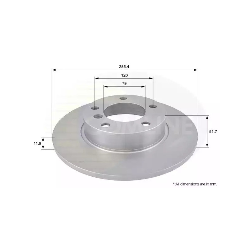 Stabdžių diskas  COMLINE ADC1701