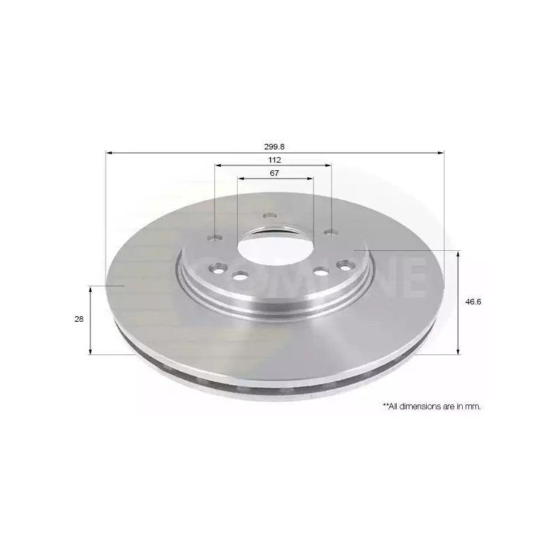 Stabdžių diskas  COMLINE ADC1669V