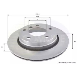 Stabdžių diskas  COMLINE ADC1704V