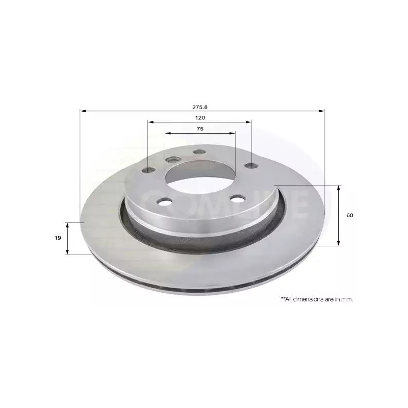Stabdžių diskas  COMLINE ADC1704V