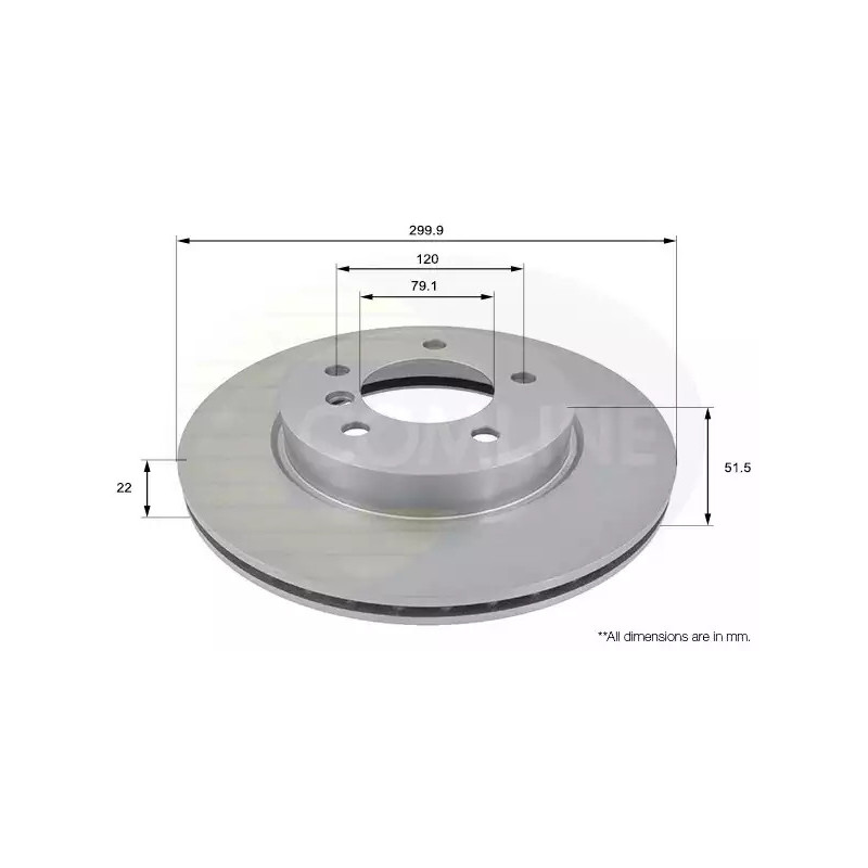 Stabdžių diskas  COMLINE ADC1712V