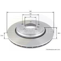 Stabdžių diskas  COMLINE ADC1725V