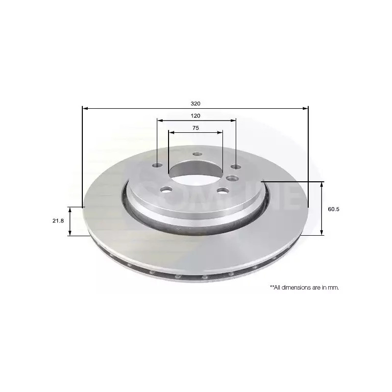 Stabdžių diskas  COMLINE ADC1725V