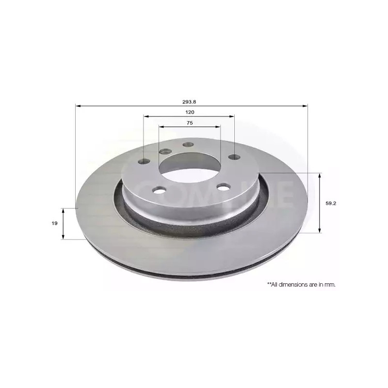 Stabdžių diskas  COMLINE ADC1723V
