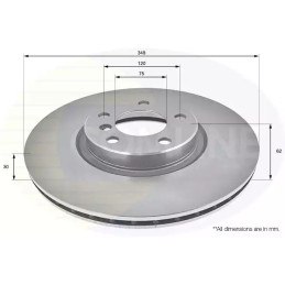 Stabdžių diskas  COMLINE ADC1755V