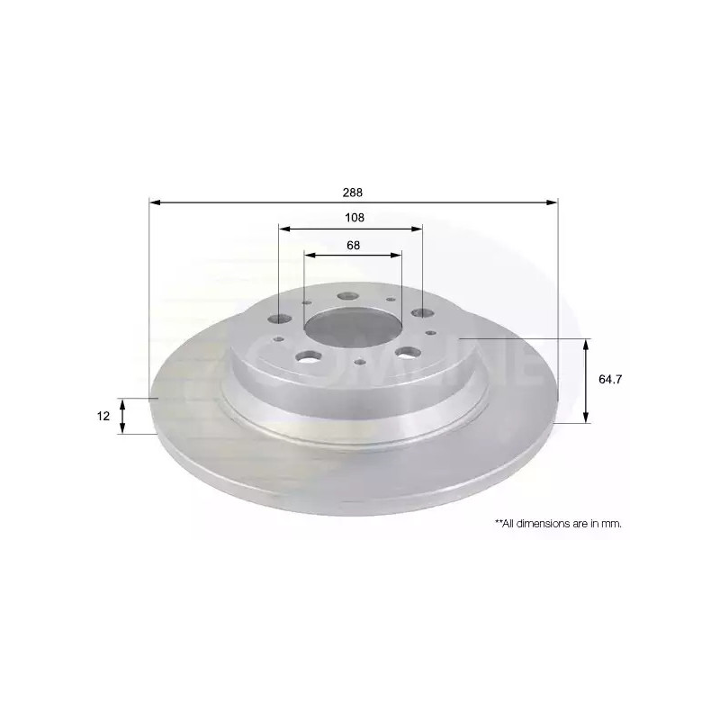 Stabdžių diskas  COMLINE ADC1909