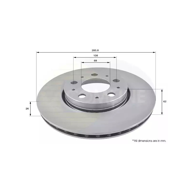 Stabdžių diskas  COMLINE ADC1907V