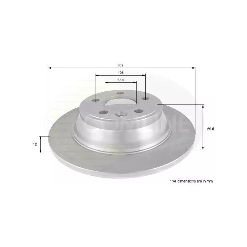 Stabdžių diskas  COMLINE ADC1923