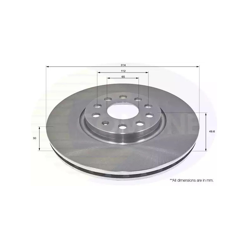 Stabdžių diskas  COMLINE ADC2601V