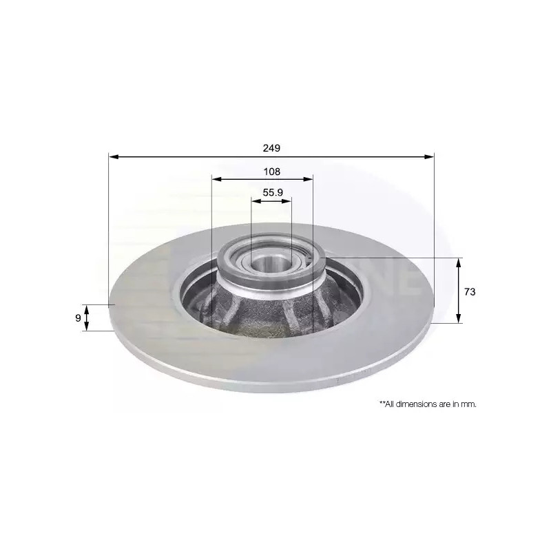 Stabdžių diskas  COMLINE ADC3018