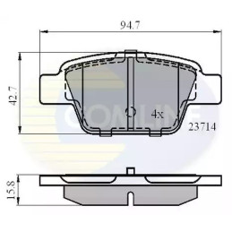 Diskinių stabdžių trinkelių rinkinys  COMLINE CBP01039