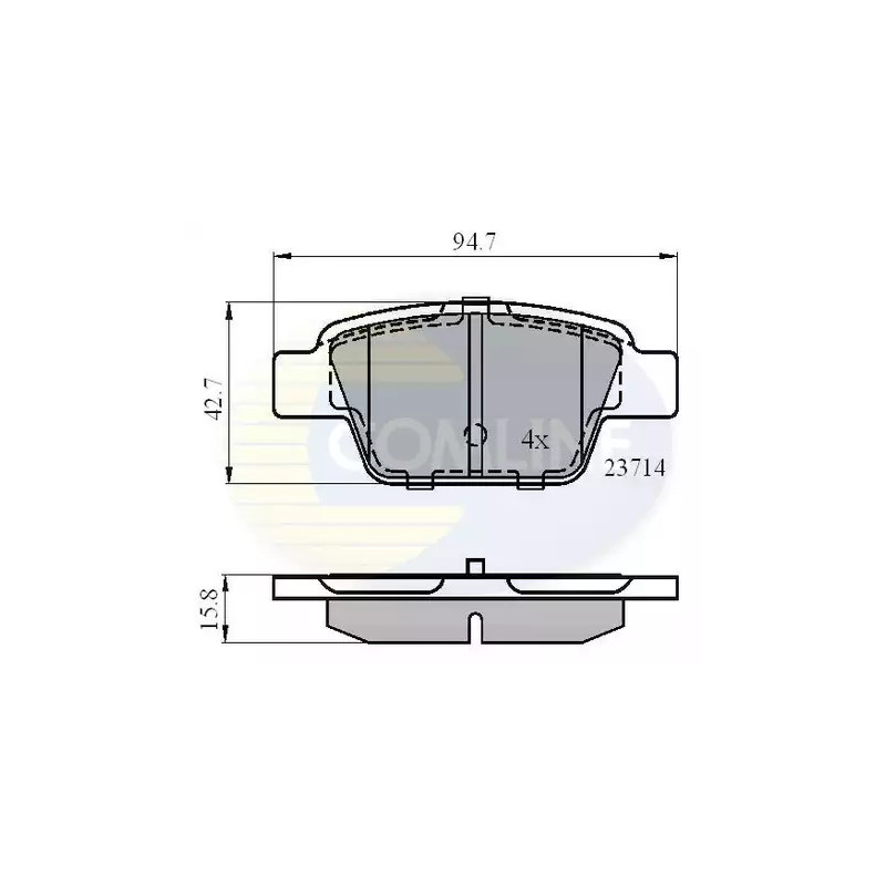 Diskinių stabdžių trinkelių rinkinys  COMLINE CBP01039