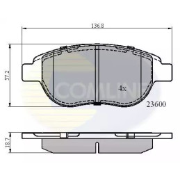 Diskinių stabdžių trinkelių rinkinys  COMLINE CBP01038