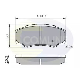 Diskinių stabdžių trinkelių rinkinys  COMLINE CBP01042