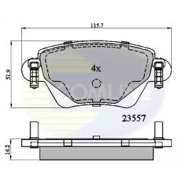 Diskinių stabdžių trinkelių rinkinys  COMLINE CBP01114