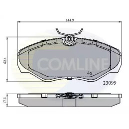 Diskinių stabdžių trinkelių rinkinys  COMLINE CBP01127