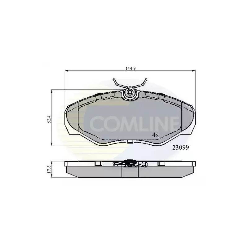 Diskinių stabdžių trinkelių rinkinys  COMLINE CBP01127