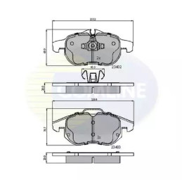 Diskinių stabdžių trinkelių rinkinys  COMLINE CBP01137