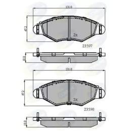 Diskinių stabdžių trinkelių rinkinys  COMLINE CBP01131