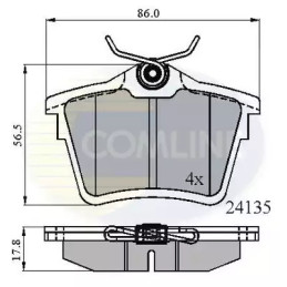 Diskinių stabdžių trinkelių rinkinys  COMLINE CBP01252